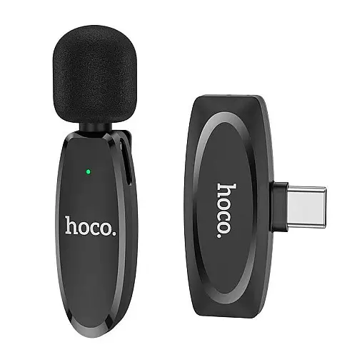 Беспроводной цифровой петличный микрофон hoco. L15 2.4G 15M Type-C