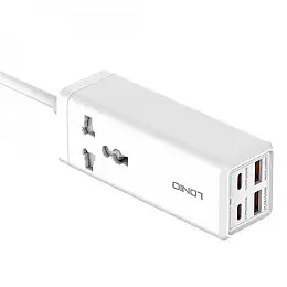 Удлинитель сетевой LDNIO SC1418 Power Strip PD/QC 65W USB/ 2 Type-C 2.5 м Белый
