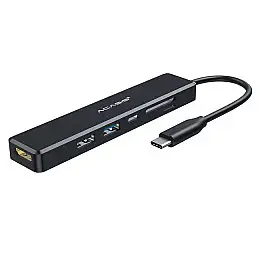 USB hub Acasis CM069 з роз'ємом type-C та підтримкою швидкої зарядки 60W Чорний