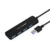 USB hub Acasis AB3-L412 на 4 порти USB 3.0 Чорний