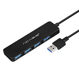 USB hub Acasis AB3-L42 на 4 порти USB 3.0 Чорний