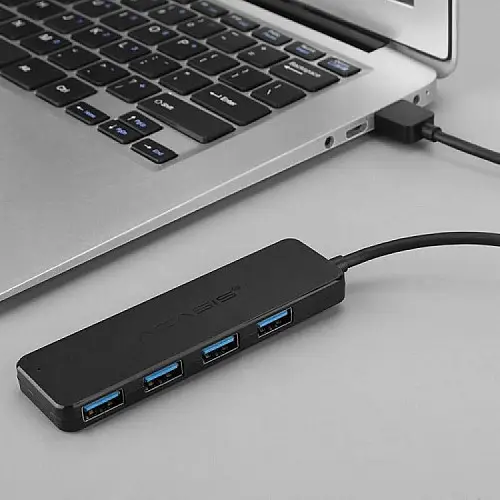 USB hub Acasis AB3-L42 на 4 порти USB 3.0 Чорний
