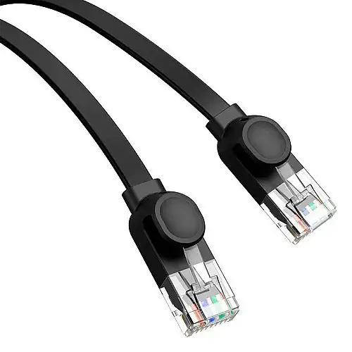 Кабель сетевой RJ45 Baseus CAT6 LAN Ethernet RJ45 плоский 12 м Black