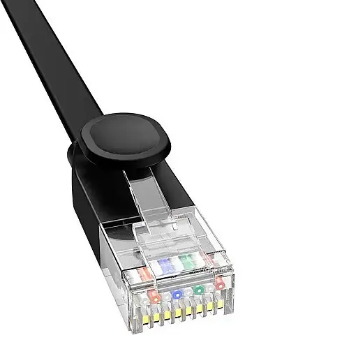 Кабель сетевой RJ45 Baseus CAT6 LAN Ethernet RJ45 плоский 12 м Black