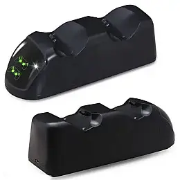 Подвійна зарядна станція Dobe для геймпадів PlayStation (PS4 / PS4 Slim / PS4 Pro) Dualshock 4 з LED індикатором Чорна