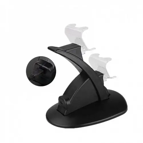 Подвійна зарядна станція Dual USB Charging Stand для геймпадів PlayStation (PS4 / PS4 Slim / PS4 Pro) DualShock 4 Чорний