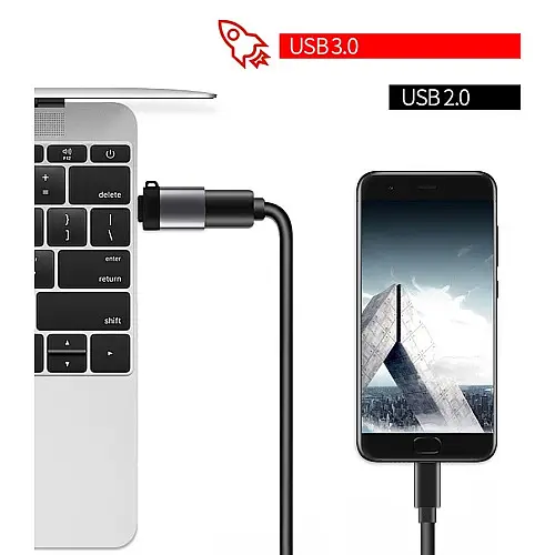 Адаптер Перехідник Type-C-мама на USB GT Gray (45830595)