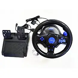 Кермо з педалями OPT-TOP 3 в1 Vibration Steering wheel PS2/PS3/PC (1756374628)