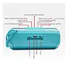 Бездротова портативна Bluetooth колонка з LED-підсвічуванням T&G TG-143 FM microSD Mint