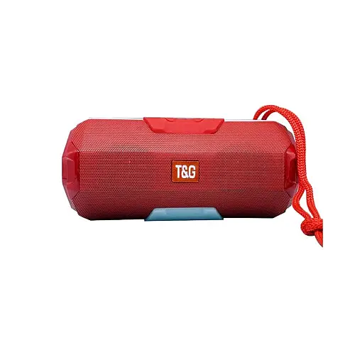 Бездротова портативна Bluetooth колонка з LED-підсвічуванням T&G TG-143 FM microSD Red