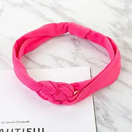 Пов'язка дитяча для волосся Pure Color Lesko 002 Рожевий
