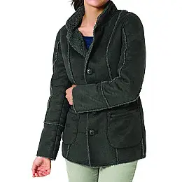 Куртка Eddie Bauer Women Lammfellimitatjacke ANTHRAZIT S Сіра (GR9928ANT-S)