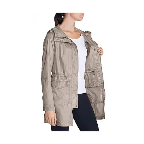Плащ Eddie Bauer Womens Somerland Convertible Trench Coat XS Сірий (5048LTAU-XS)