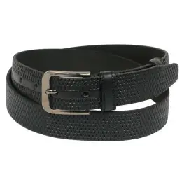 Шкіряний ремінь Skipper 110-130 x 3.5 см Чорний (1051-35)