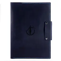Шкіряна папка - портфель для документів Anchor Stuff Подарунок юристу А4 Темно-синя (as150102-4)