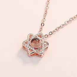 Підвіска SUNROZ Heart I love You Я люблю тебе на 100 мовах Золотистий (SUN31018)