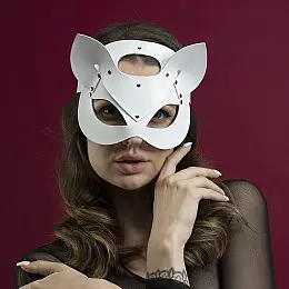 Маска кішки Feral Fillings Catwoman Mask натуральна шкіра Білий (SO3408)