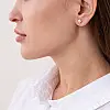 Золотые серьги-пусеты Звездочки с06046 Оникс