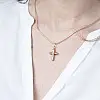 Золотой крестик с распятием п01396 Оникс