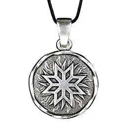 Слов'янський оберіг Алатир Silvering Двосторонній Метал Сріблястий (13143)