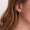 Золотые серьги Звезды с фианитами с05280 Оникс