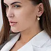 Золоті сережки з фіанітами.