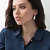 Сережки у білому золоті с06330 Онікс