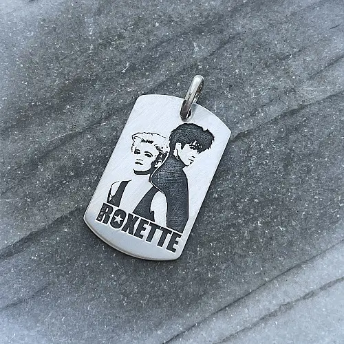 Срібний жетон Roxette (великий) жетонб2 Онікс