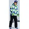Зимняя лыжная куртка с капюшоном пэчворк DEAR RABBIT MZK02212 4T 108 см Разноцветный
