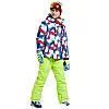 Зимняя лыжная куртка с капюшоном пэчворк DEAR RABBIT MZK02211 4T 108 см Разноцветный