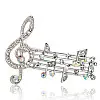 Брошь BROCHE Скрипичный ключ Ноты серебристая BRSF110840