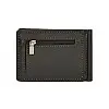 Зажим для купюр с монетницей Grande Pelle Onda глянцевая кожа Черный 11.5 × 8 × 0.5