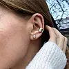 Серебряная серьга - каффа 123192 Оникс 1.10 г