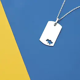 Срібний жетон Моя Україна великий жетон Бук Оникс