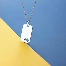 Срібний маленький жетон Моя Україна жетонмУкр Оникс