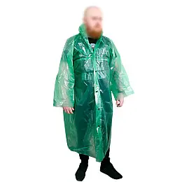 Плащ дождевик мужской рыбацкий на кнопках Mine Raincoat 130х79 Зеленый (hub_qg726t)