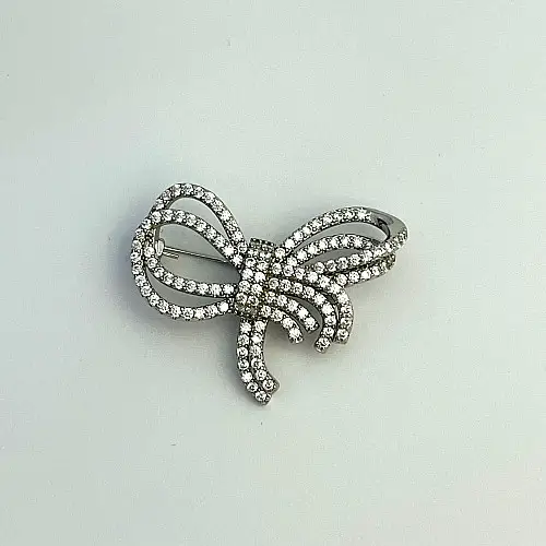 Серебряная брошка SilverBreeze с фианитами (2101161)