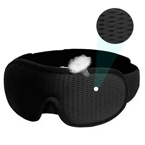 Пов'язка на очі для сну Stenson 3D Soft Black