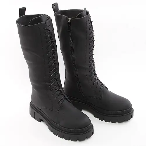 Полусапоги женские зимние 338724 р.39 (24,5) Fashion Черный