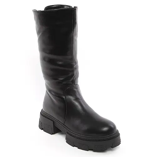 Полусапоги женские зимние 338718 р.37 (23,5) Fashion Черный