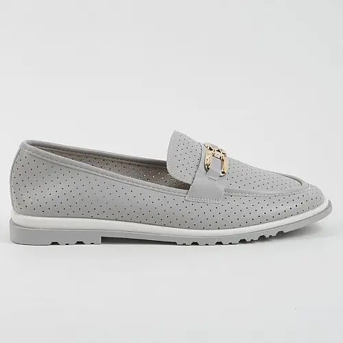 Мокасины женские 339636 р.36 (23) Fashion Серый