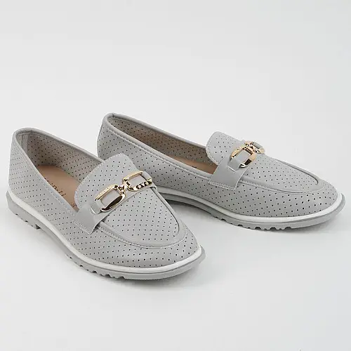 Мокасины женские 339636 р.36 (23) Fashion Серый