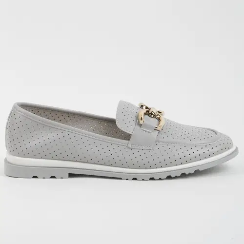 Мокасины женские 339634 р.36 (23) Fashion Серый