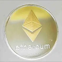 Сувенірна монета Eurs Ethereum ETH Срібно-золотий колір (ETH-G-S)