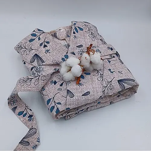 Вафельный халат Luxyart Кимоно размер (54-56) XL 100% хлопок (LS-4385)