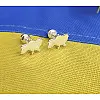 Пусеты карта Украины Maxi Silver 9192