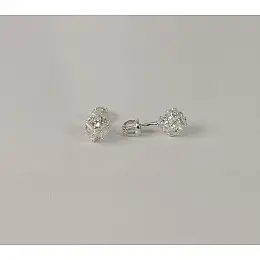 Пусеты в наличии с белыми камнями Maxi Silver 7956/1