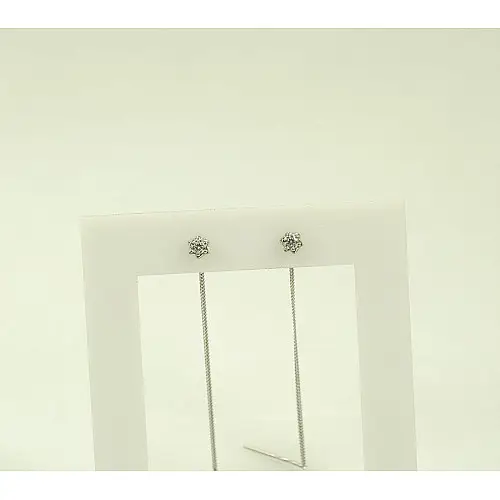 Пусеты цепочки Maxi Silver 8734