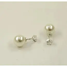 Пусеты с жемчугом Maxi Silver 8610
