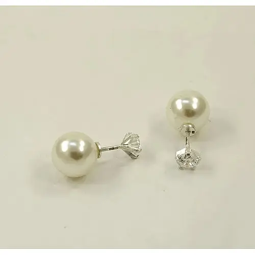 Пусеты с жемчугом Maxi Silver 8610
